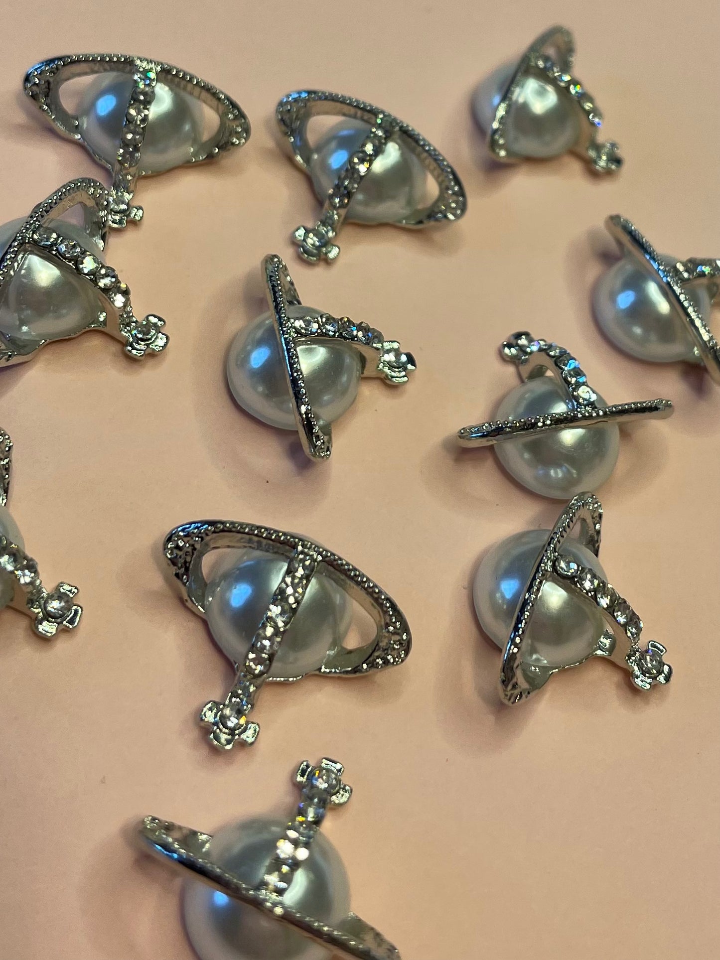 Saturn Pearl Charms